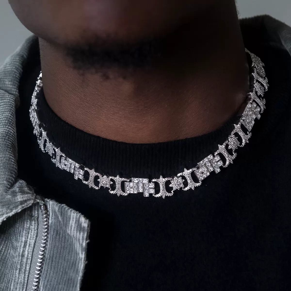 14k Solid Gold Lil Durk OTF Baguette Infinity Chain- 17mm