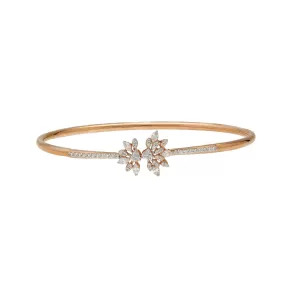 18K Rose Gold & 0.49 Carat Diamond Bangle (6.2gm)