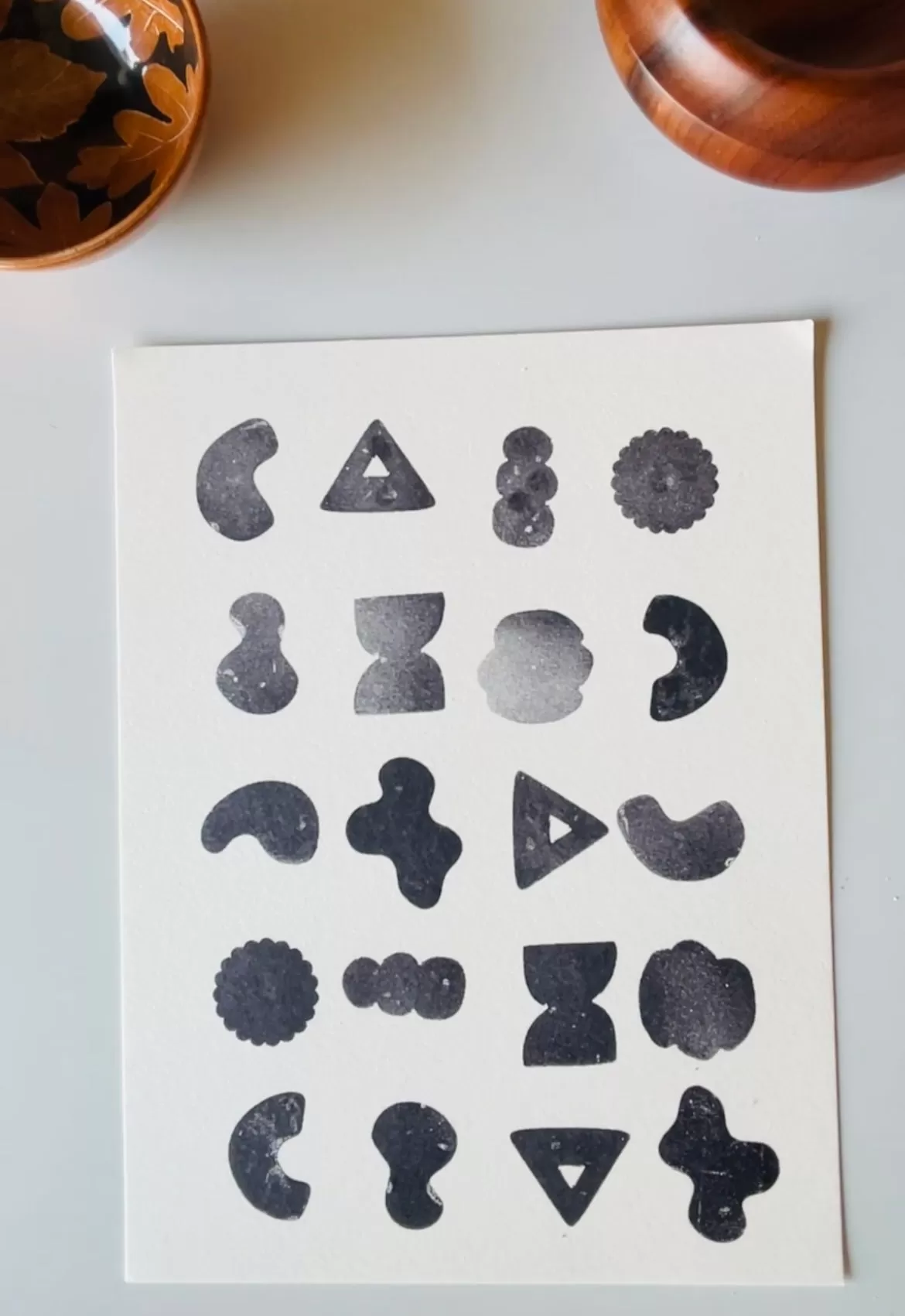 Abstract Shapes Black Print