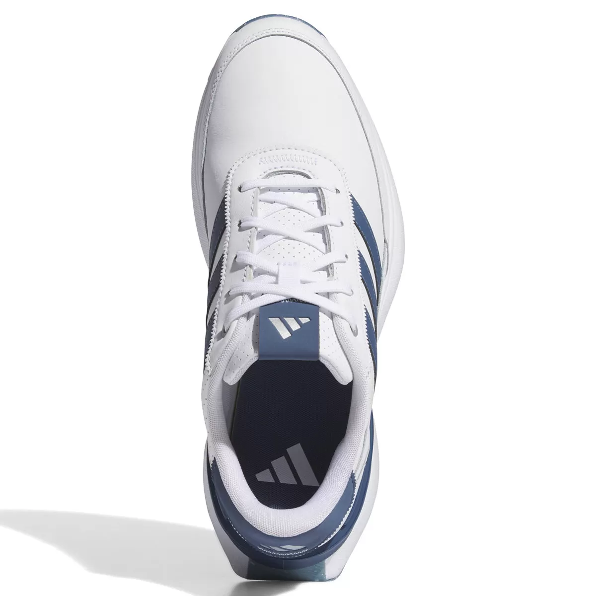 adidas S2G Spikeless Leather 24 Golf Shoes - White/Navy