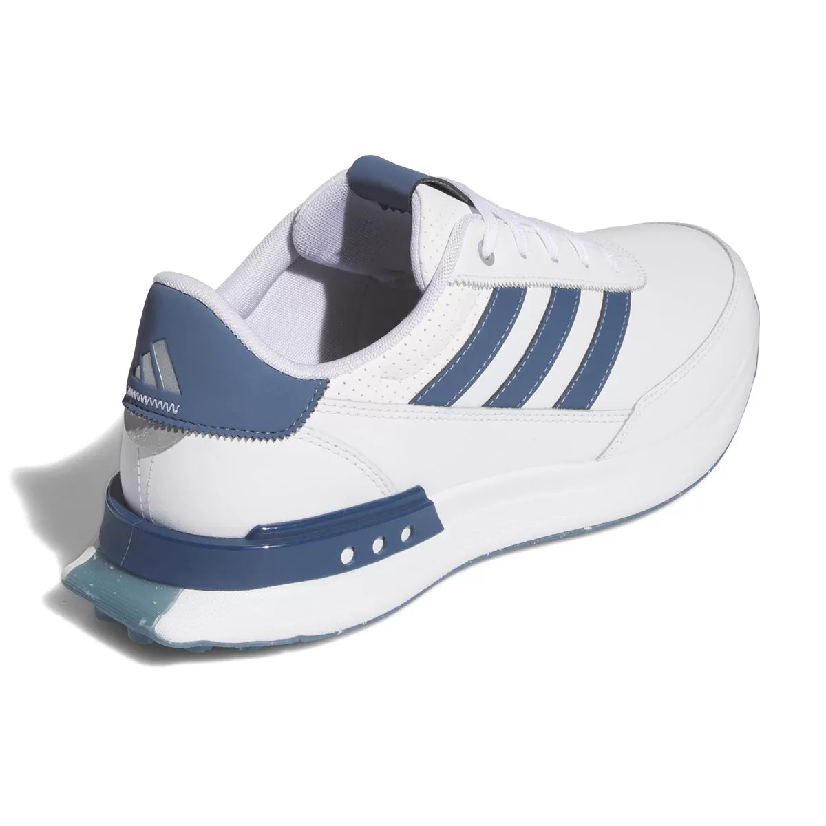 adidas S2G Spikeless Leather 24 Golf Shoes - White/Navy