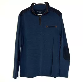 Age of Wisdom Mens Size M Blue 1/4 Zip-Up Sweater L/s Pre-Owned