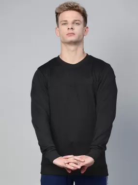 Alcis Men Black Solid Sweatshirt