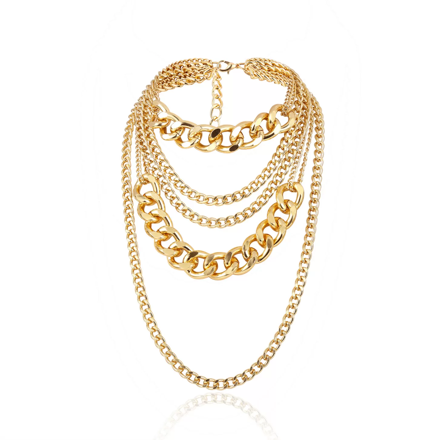 Alice Chain Link Gold Layered Necklace