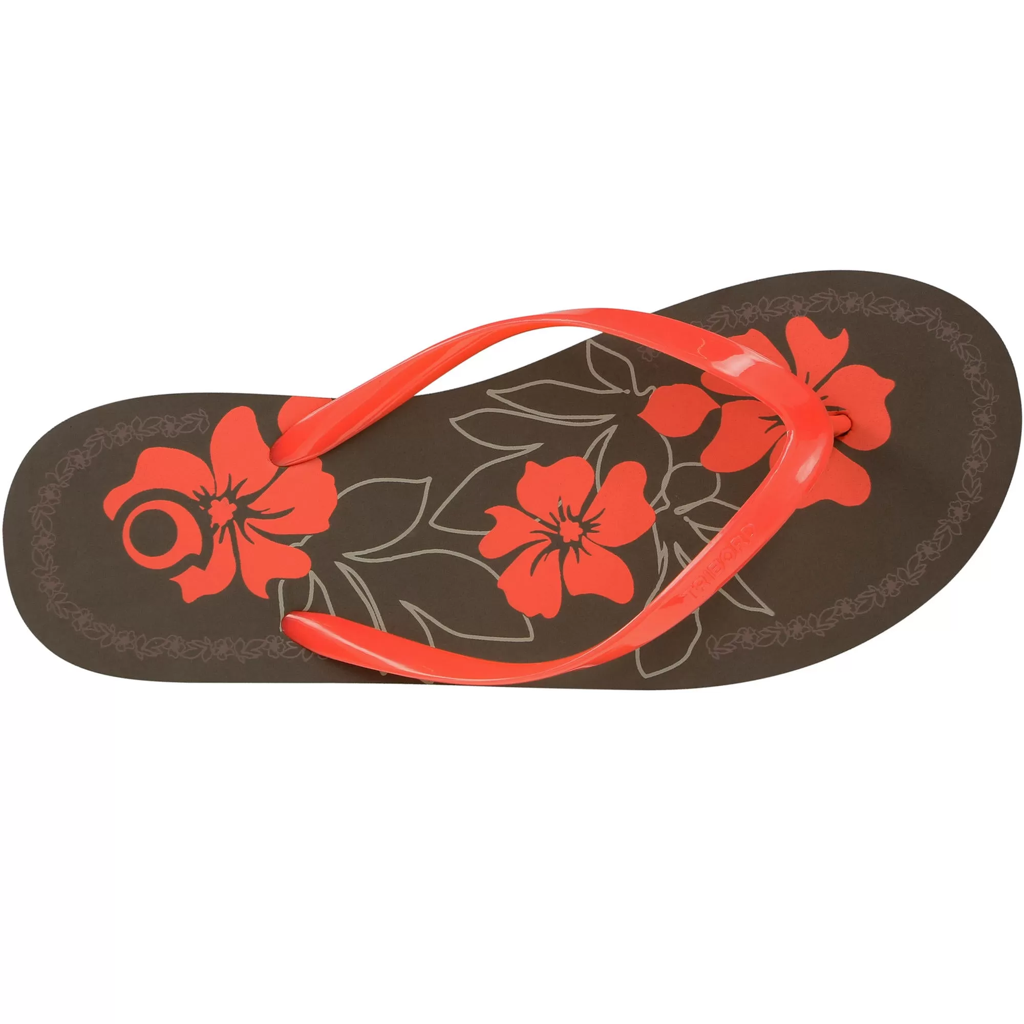 Aloha Brown TO 100S PRINT women's flip-flops