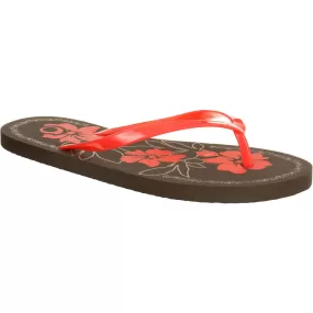 Aloha Brown TO 100S PRINT women's flip-flops