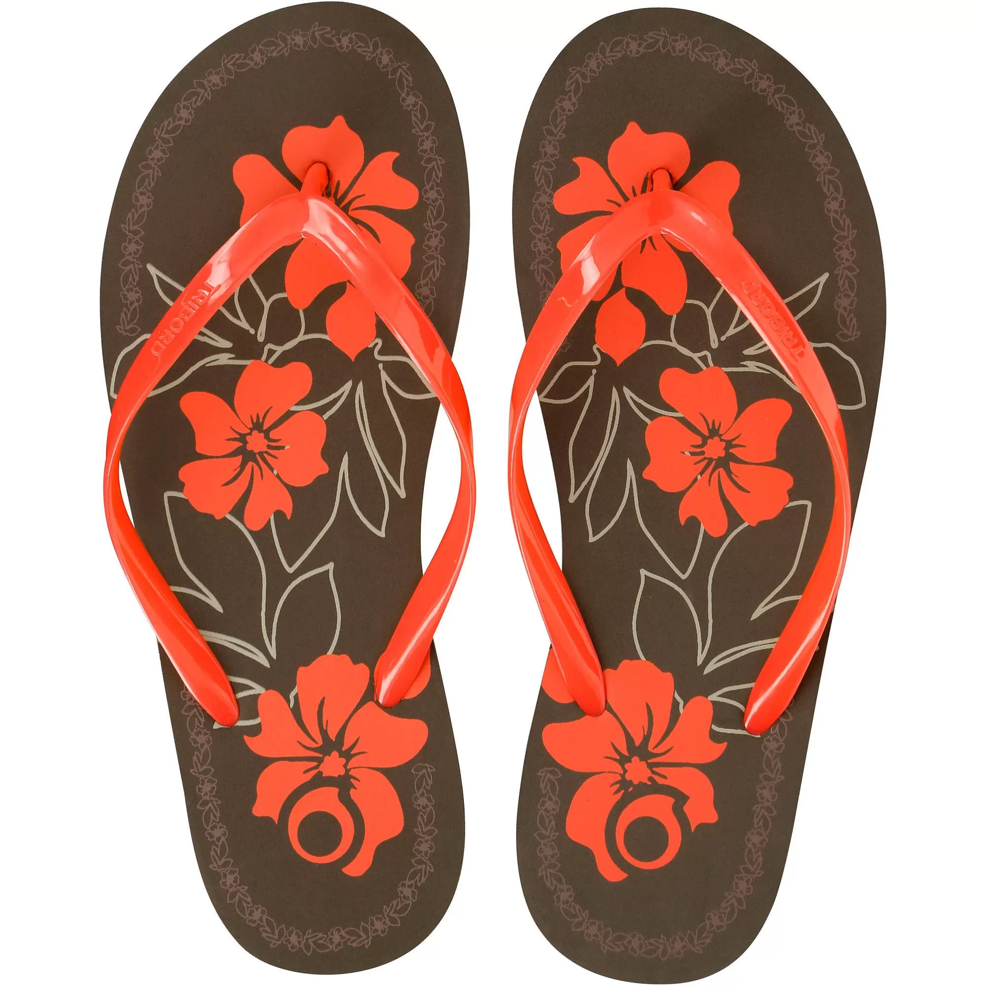 Aloha Brown TO 100S PRINT women's flip-flops