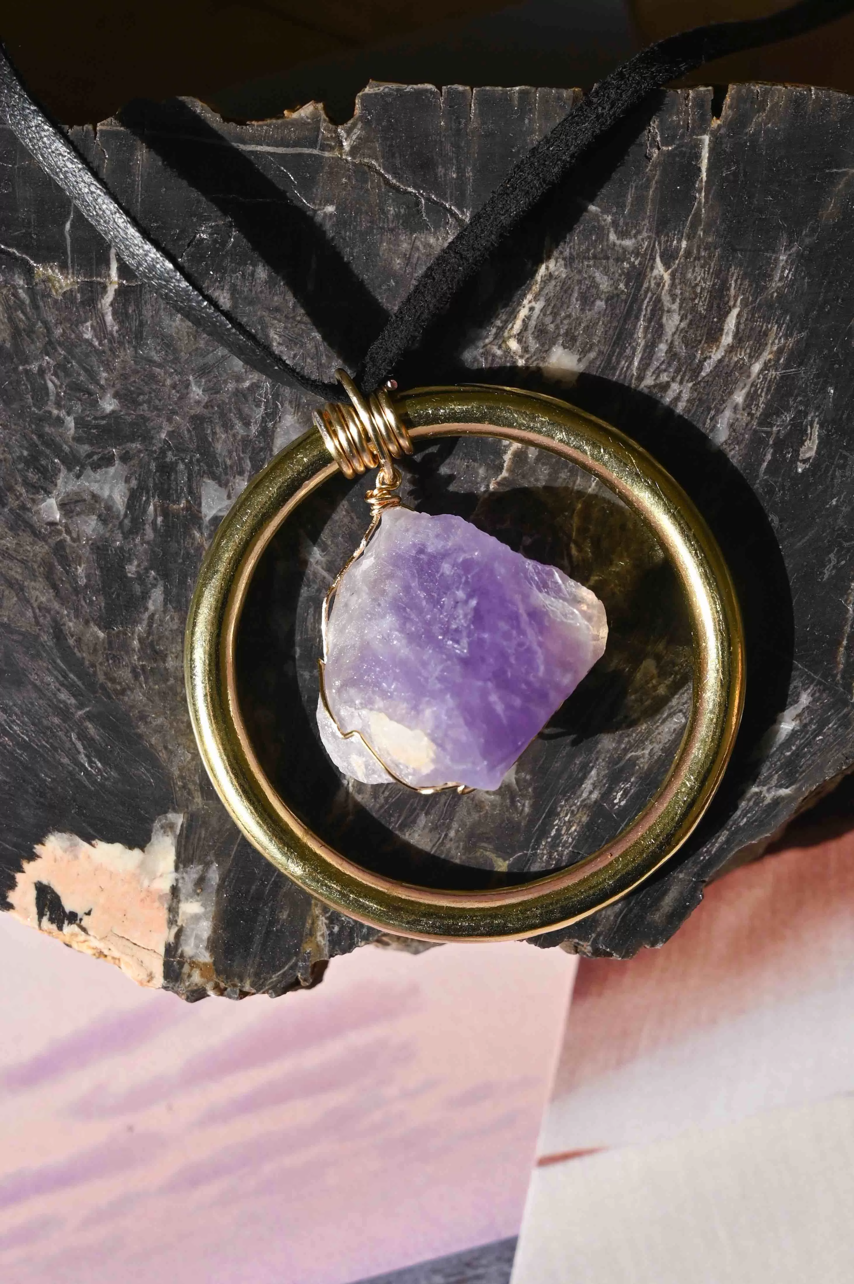 Amethyst Gemstone Car Charm