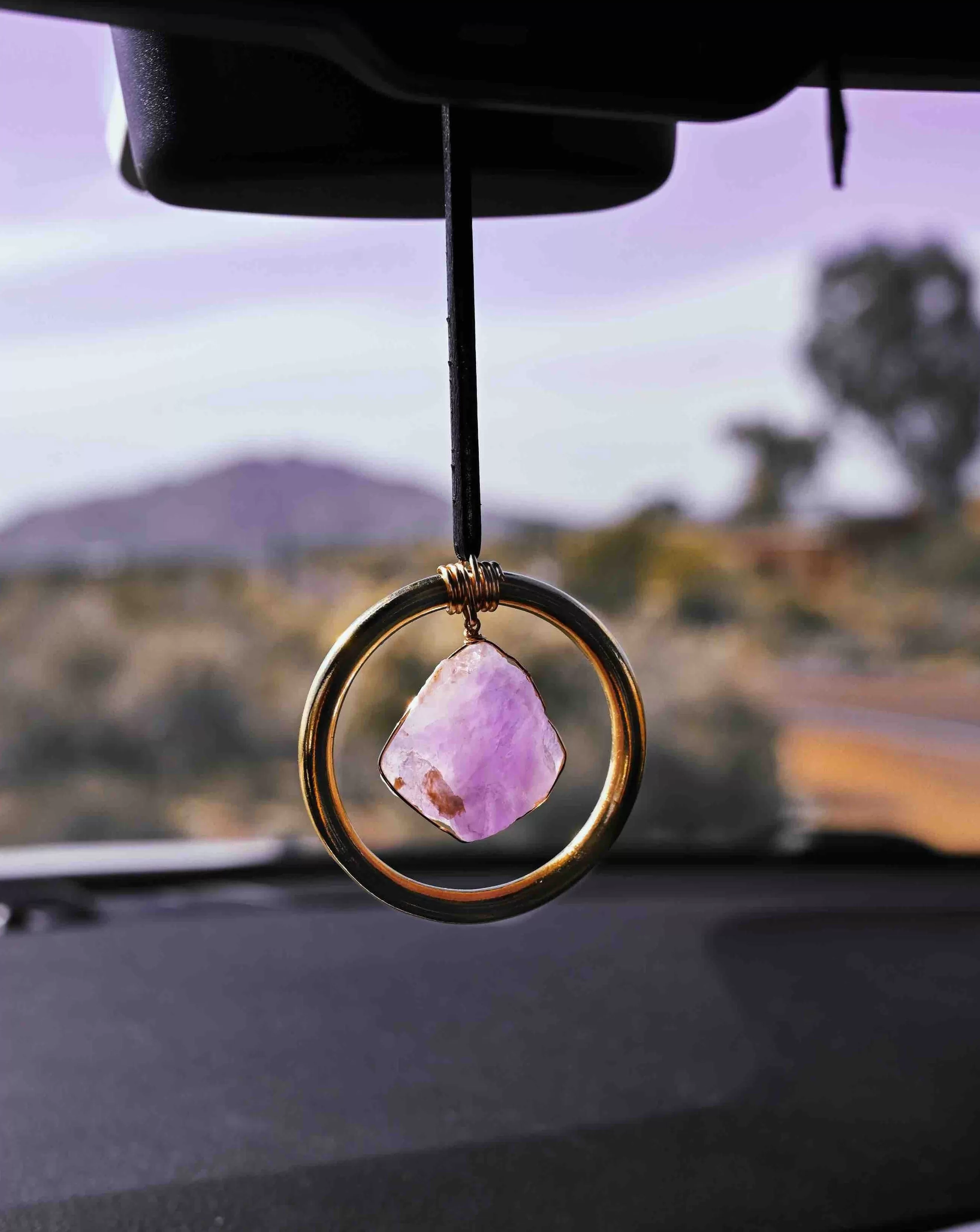 Amethyst Gemstone Car Charm