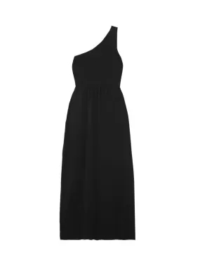 Asymmetric Knit Dress In Black