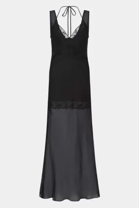 AVELLINO LACE LAYER DRESS-BLACK