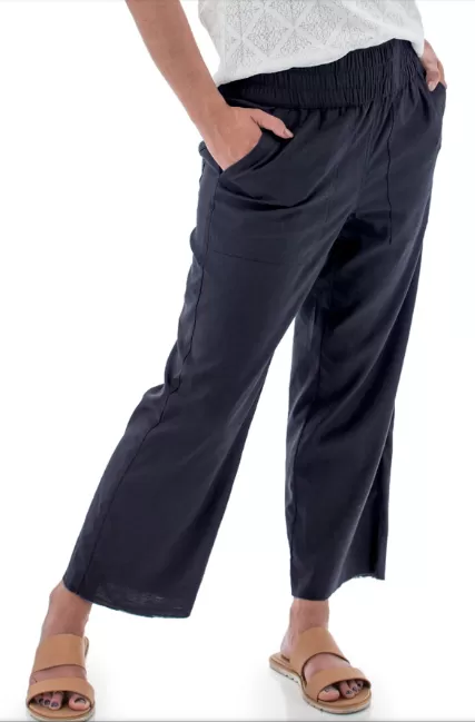 Aventura Temple Pant | Egret   Black Iris