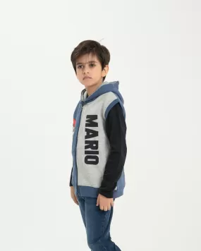 Boy's Graphic S/L Zipper Hood