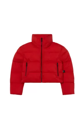 Brekka short women's down jacket Toulouse red