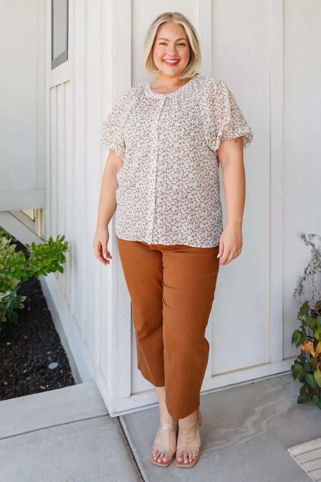 Briar High Rise Control Top Wide Leg Crop Jeans in Camel-- Use the code SPRINGJB for 20% off!