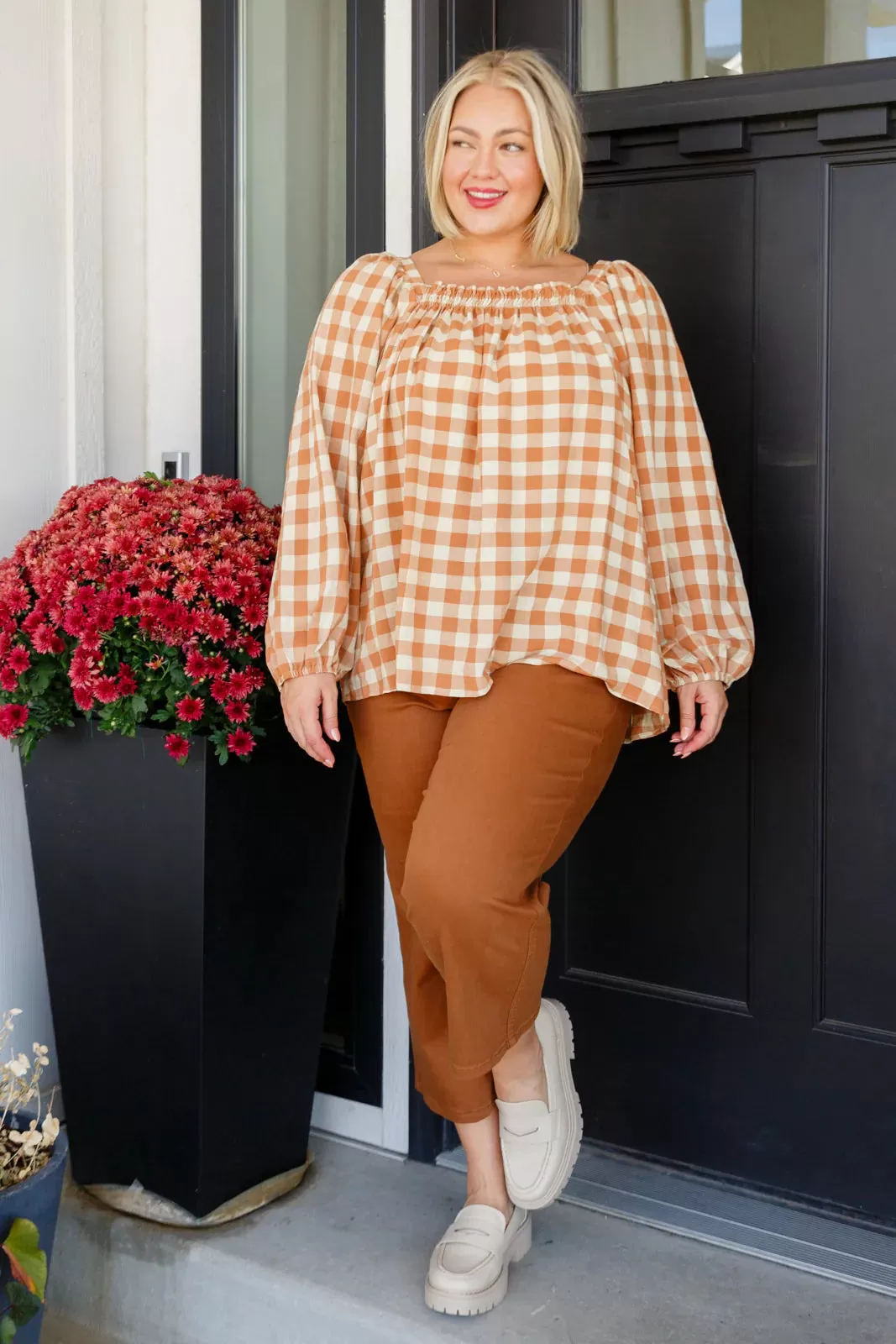 Briar High Rise Control Top Wide Leg Crop Jeans in Camel-- Use the code SPRINGJB for 20% off!