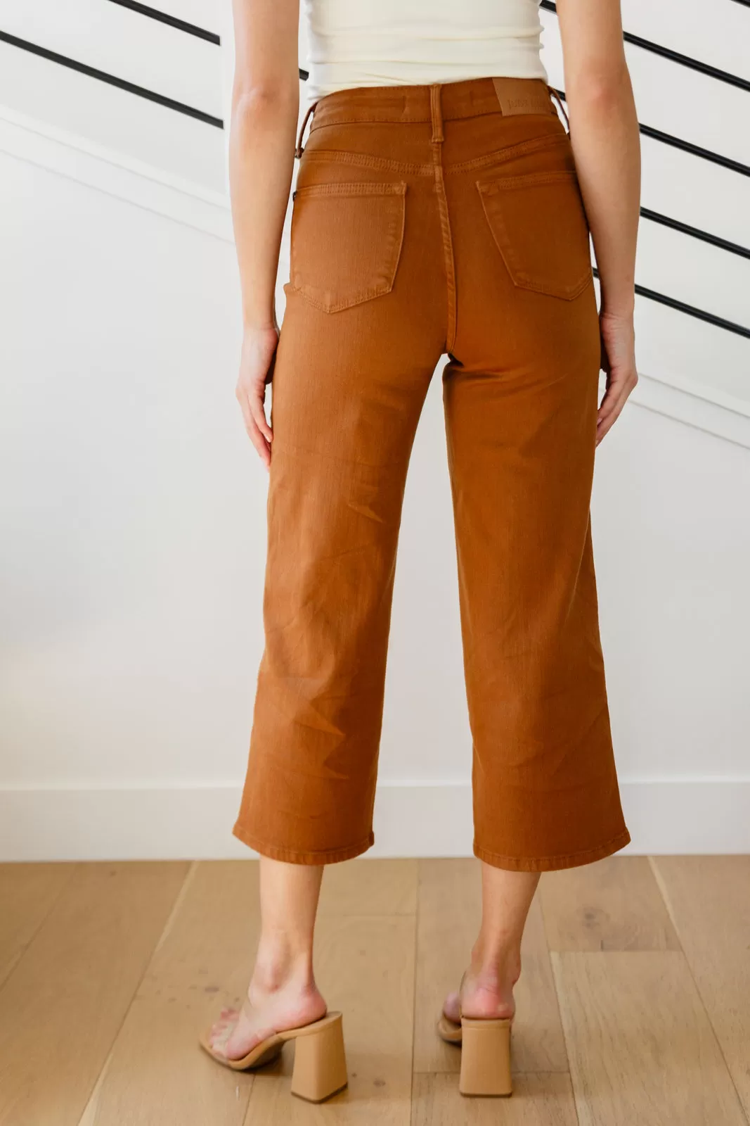 Briar High Rise Control Top Wide Leg Crop Jeans in Camel-- Use the code SPRINGJB for 20% off!