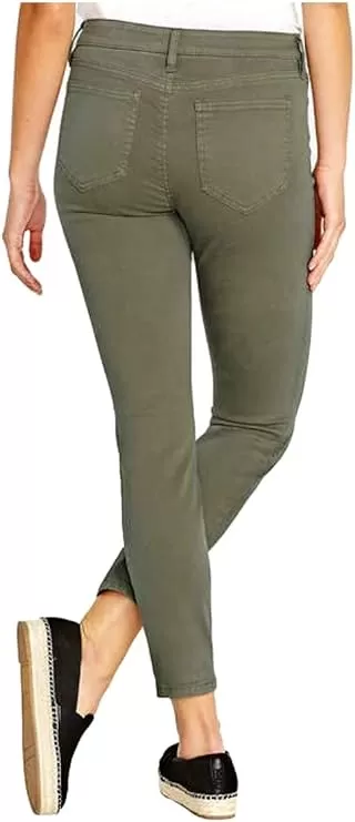 Buffalo David Bitton Women's Mid-Rise Soft Stretch Ankle Skinny Pants