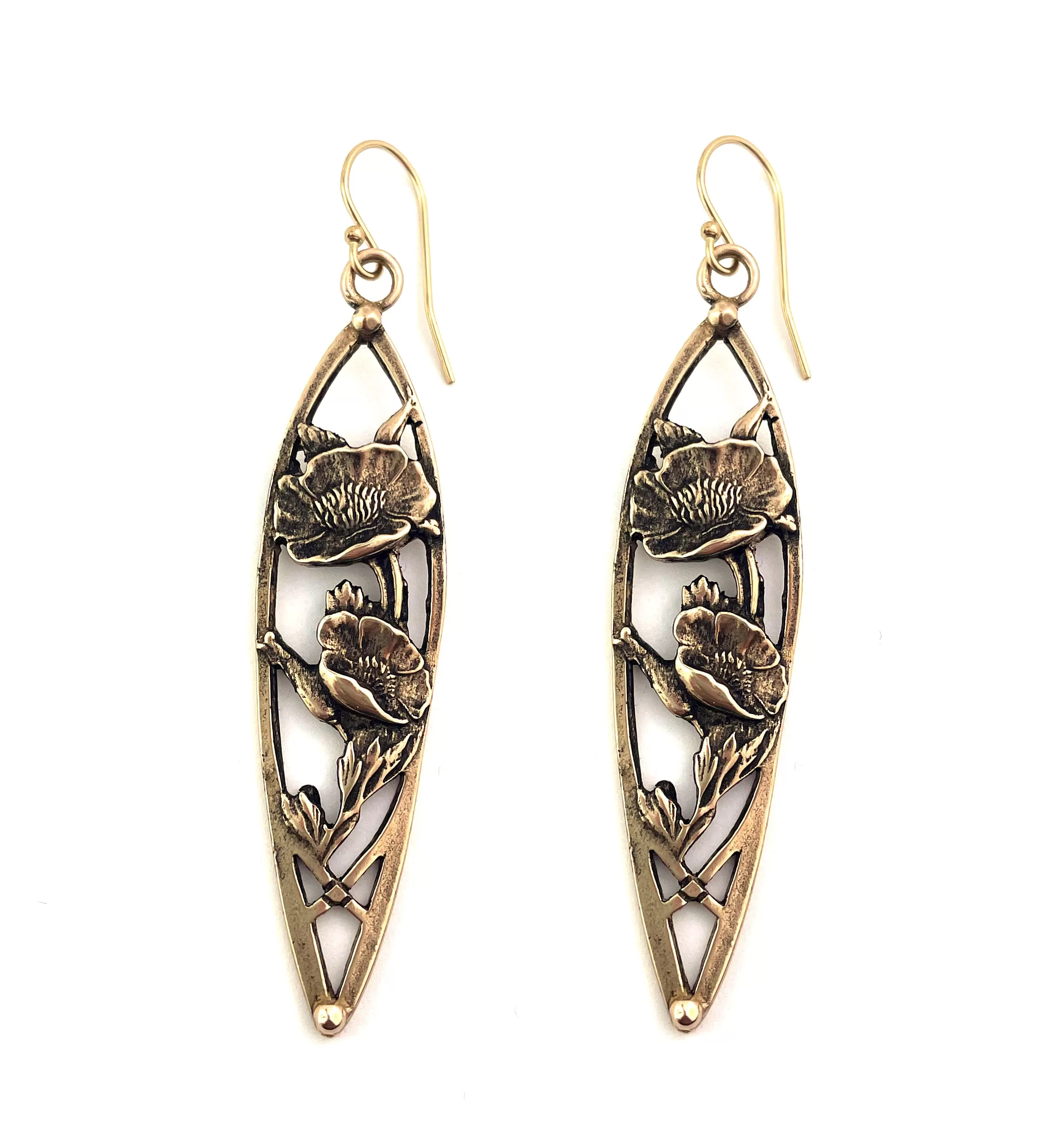 CALIFORNIA POPPY Earrings - Bronze