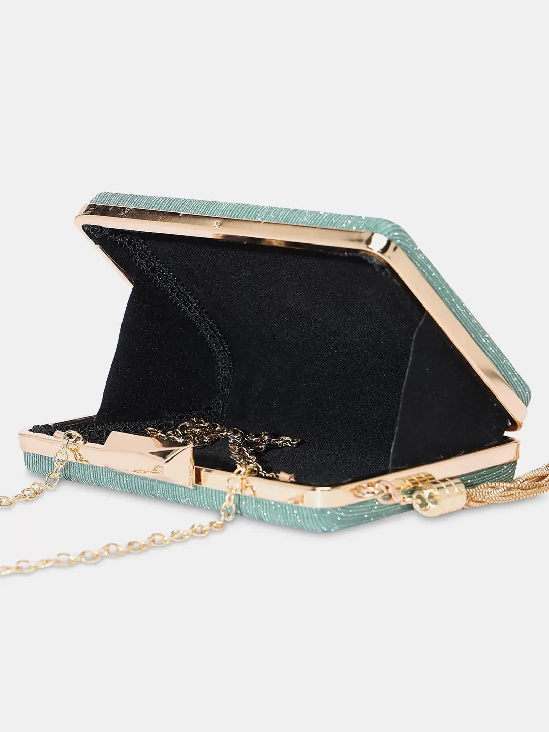 Caprese Goldy Clutch Small Green