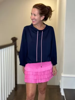 Catch & Club Tiered Skort in Pink