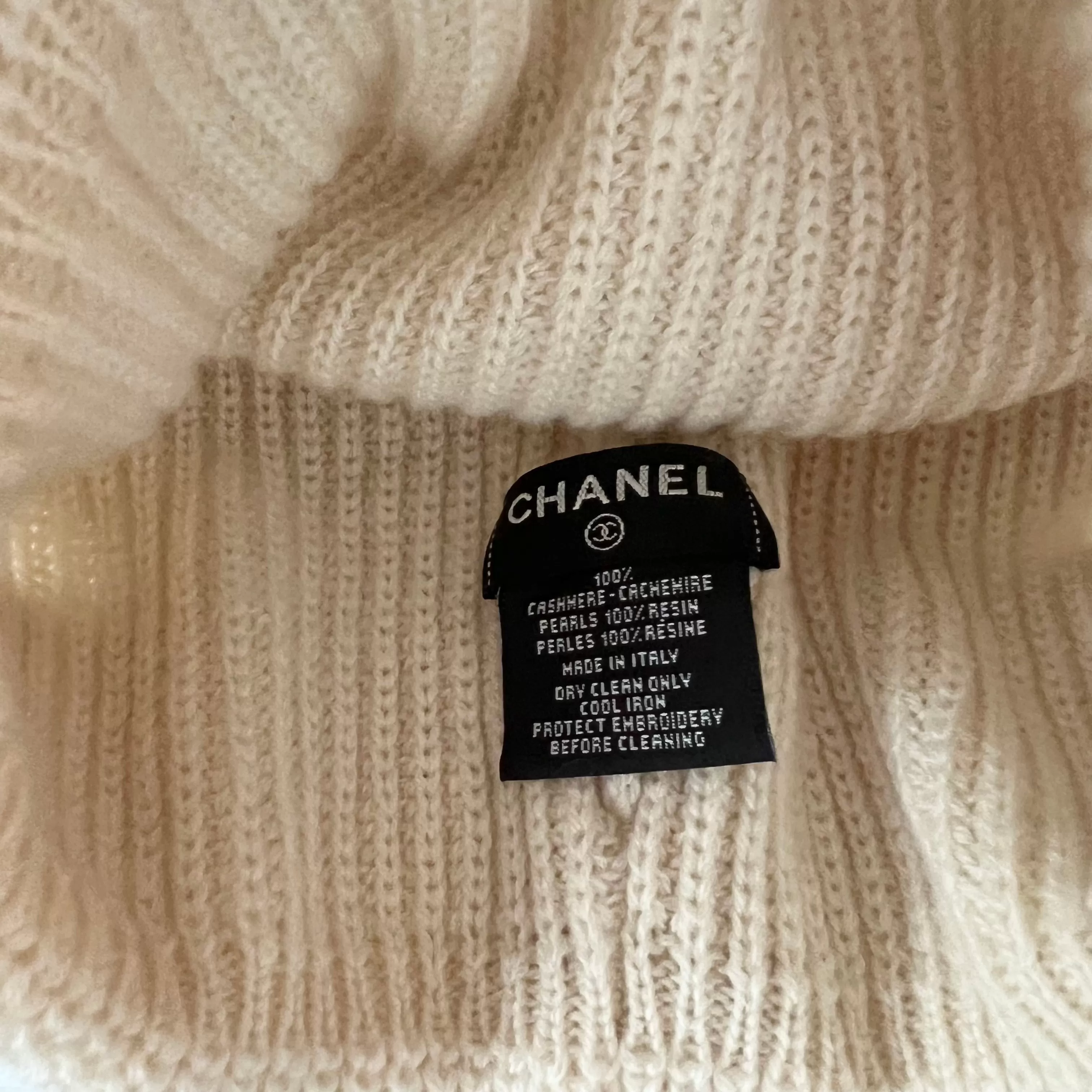 Chanel Pearls and Resin Beanie Toque