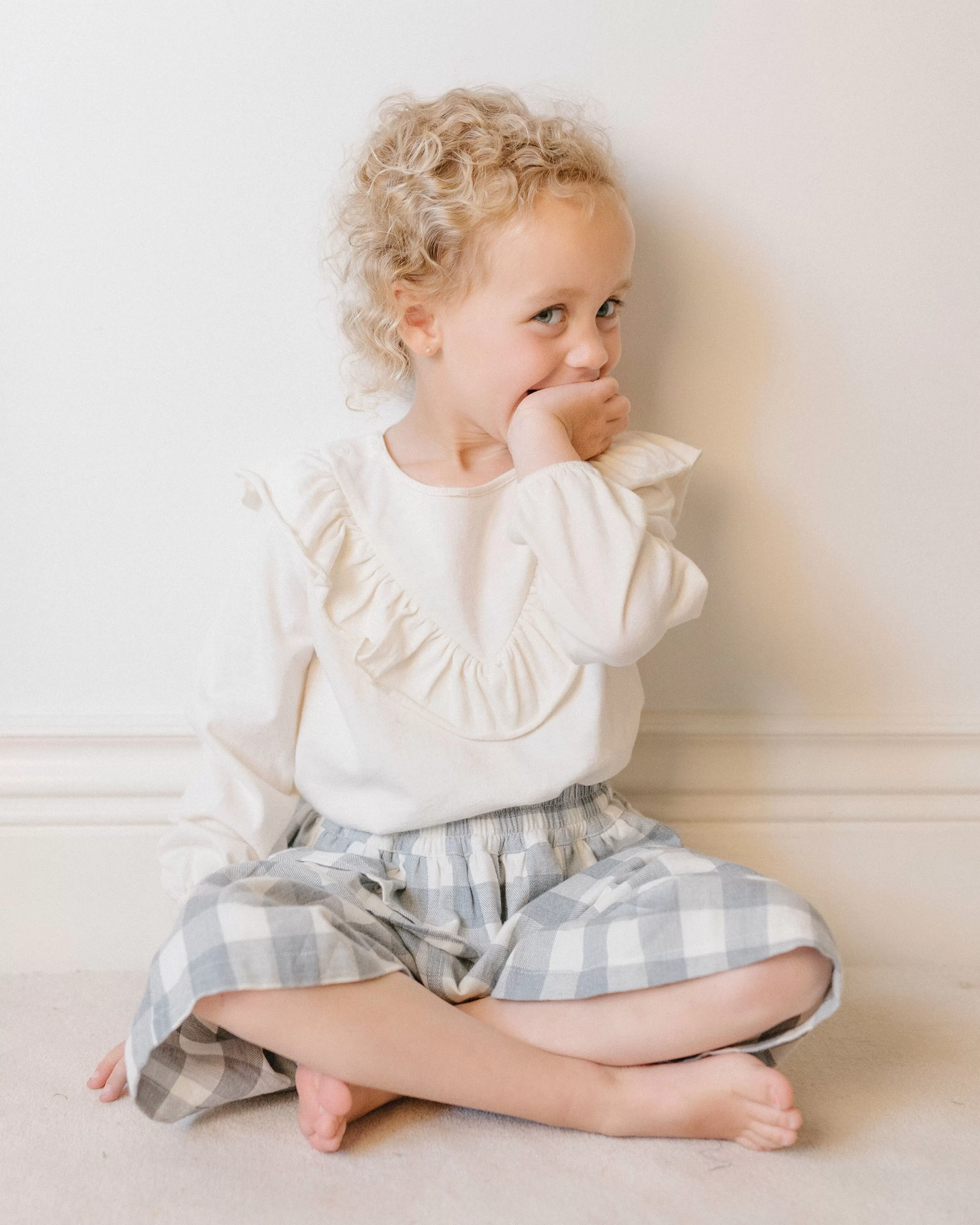 Checkered Peplum Pants