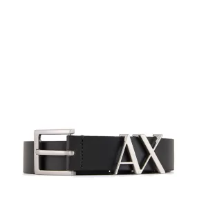 Cintura Uomo in Pelle ARMANI EXCHANGE Colore Black con Logo Applicato