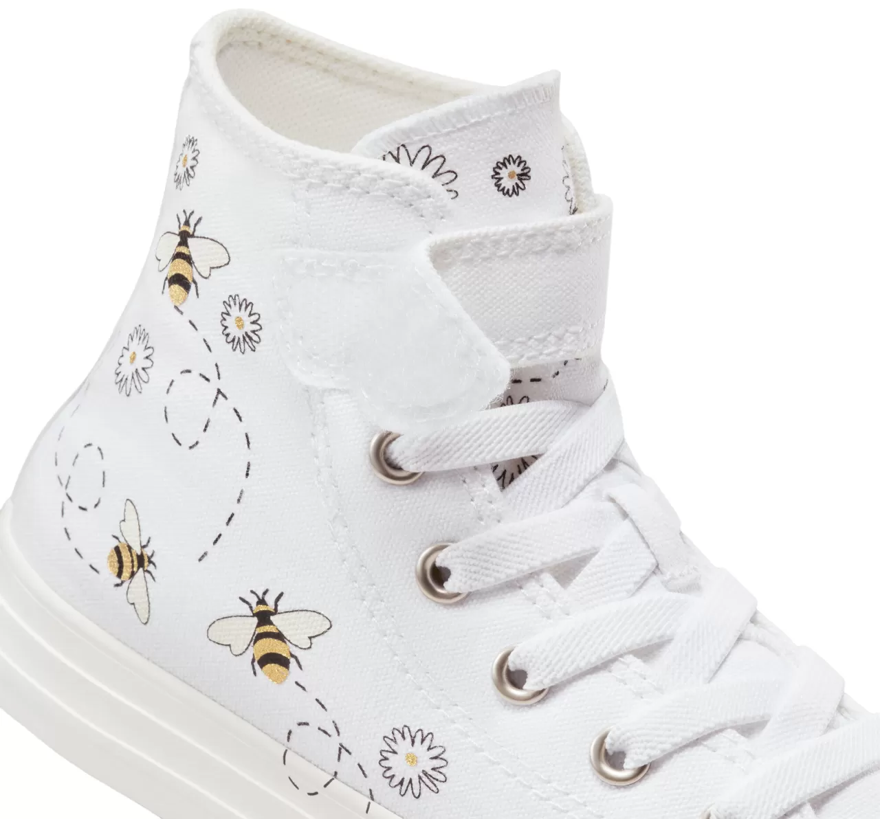 Converse Chuck Taylor All Star Easy-On Bees high canvas shoe A01619C white-black-yellow 