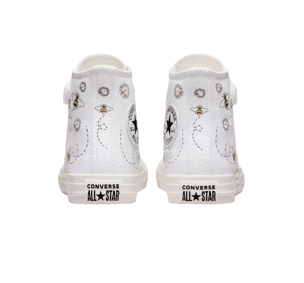 Converse Chuck Taylor All Star Easy-On Bees high canvas shoe A01619C white-black-yellow 