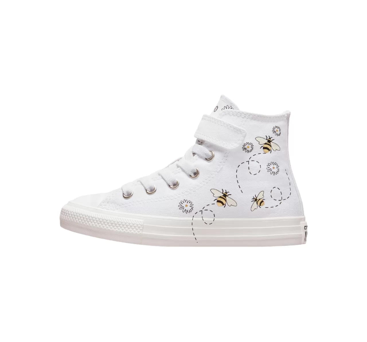 Converse Chuck Taylor All Star Easy-On Bees high canvas shoe A01619C white-black-yellow 