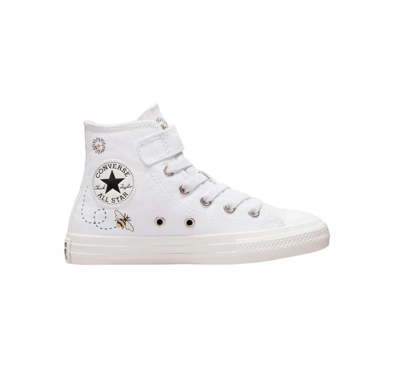 Converse Chuck Taylor All Star Easy-On Bees high canvas shoe A01619C white-black-yellow 