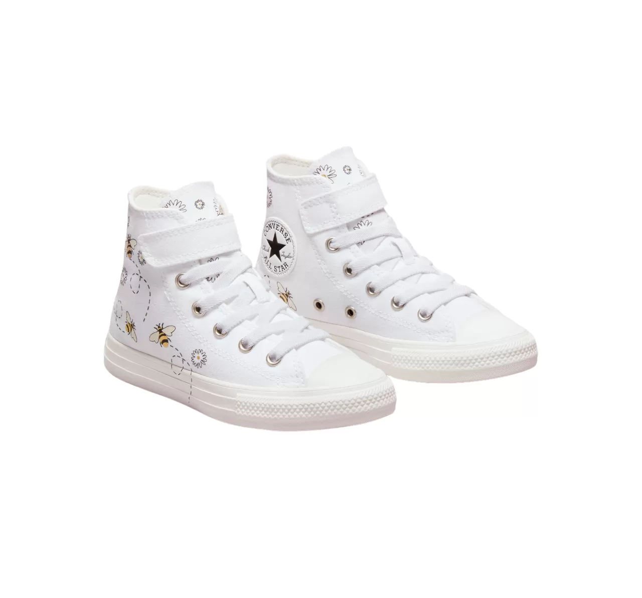 Converse Chuck Taylor All Star Easy-On Bees high canvas shoe A01619C white-black-yellow 