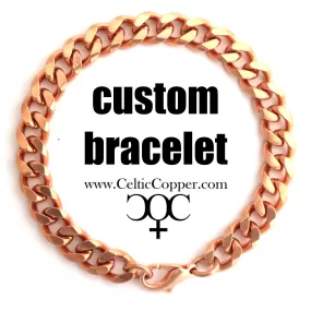 Custom Bracelet Chain Solid Copper 10mm Heavy Cuban Curb Chain Bracelet CB76M Custom Size Copper Bracelet Chain