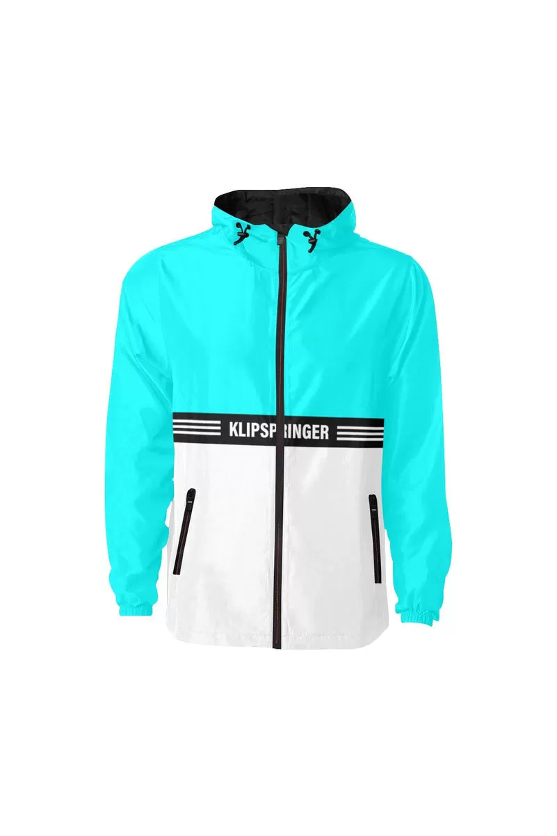 Cyan Dream Quilted Windbreaker for Men (Model H35)