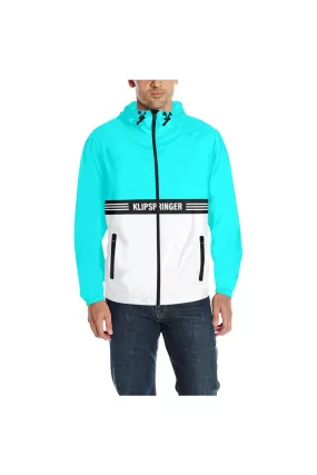 Cyan Dream Quilted Windbreaker for Men (Model H35)