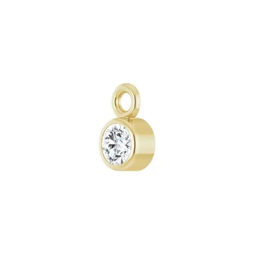 Dainty Diamond Charm | 10k Yellow Gold