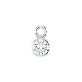 Dainty Diamond Charm | Sterling Silver