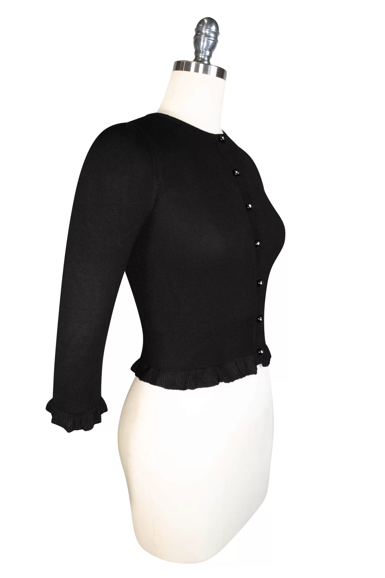 D'Amour 3/4 Sleeve Cardigan (Black)