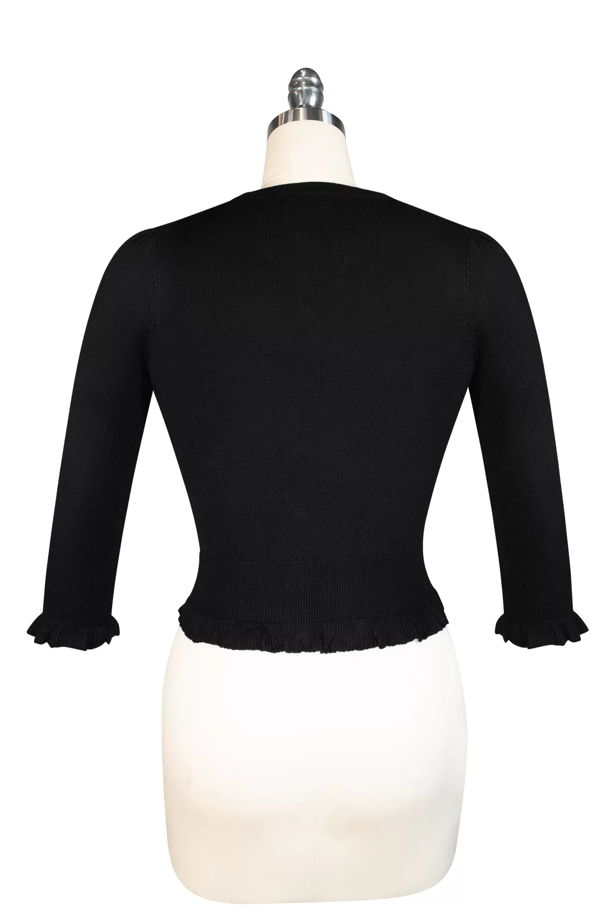 D'Amour 3/4 Sleeve Cardigan (Black)