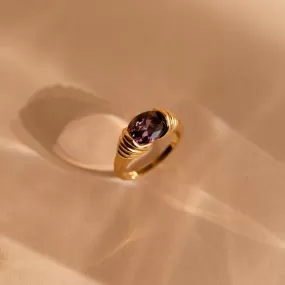 Dark Amethyst Signet Ring