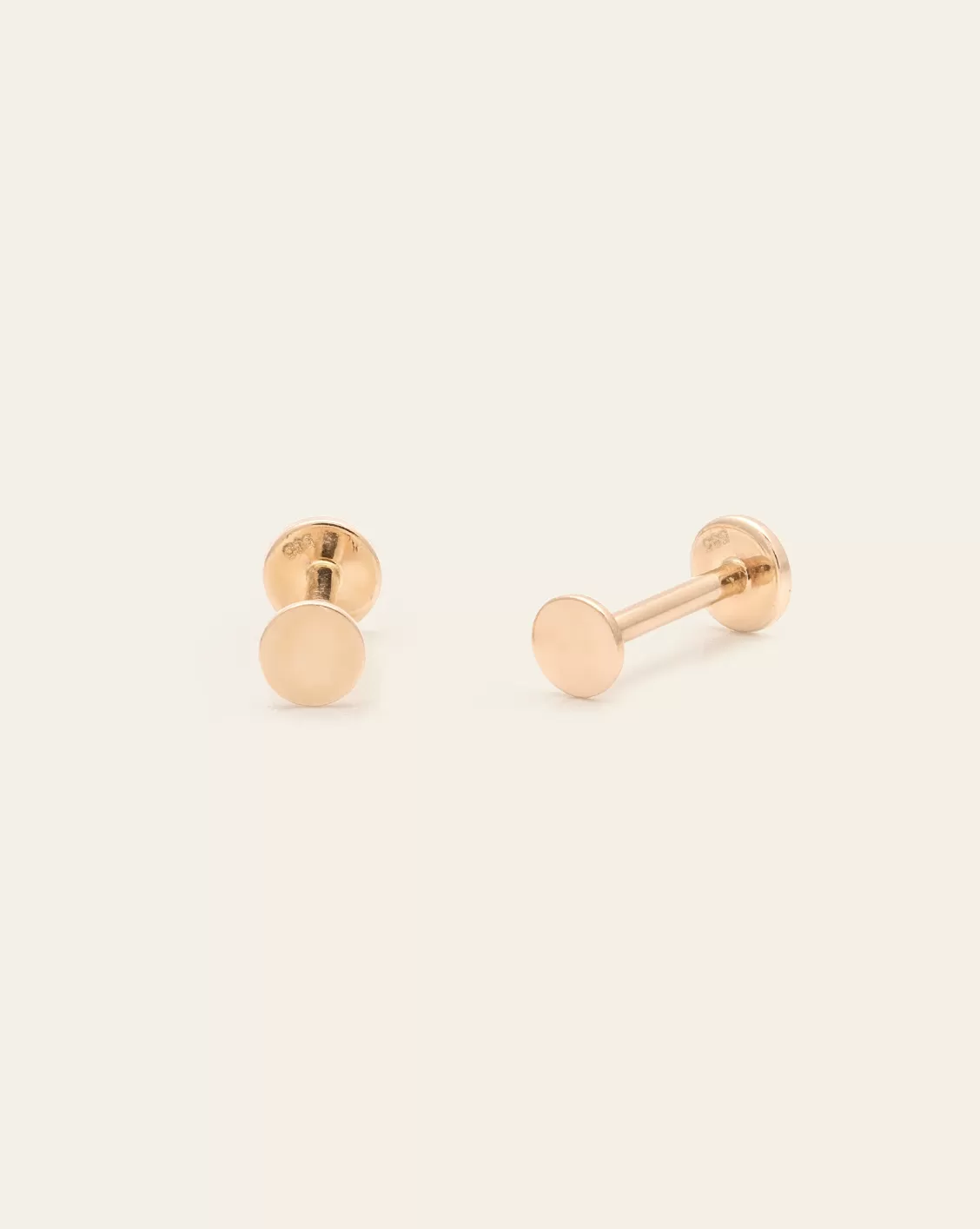 Disc Stud - 14k Solid Gold