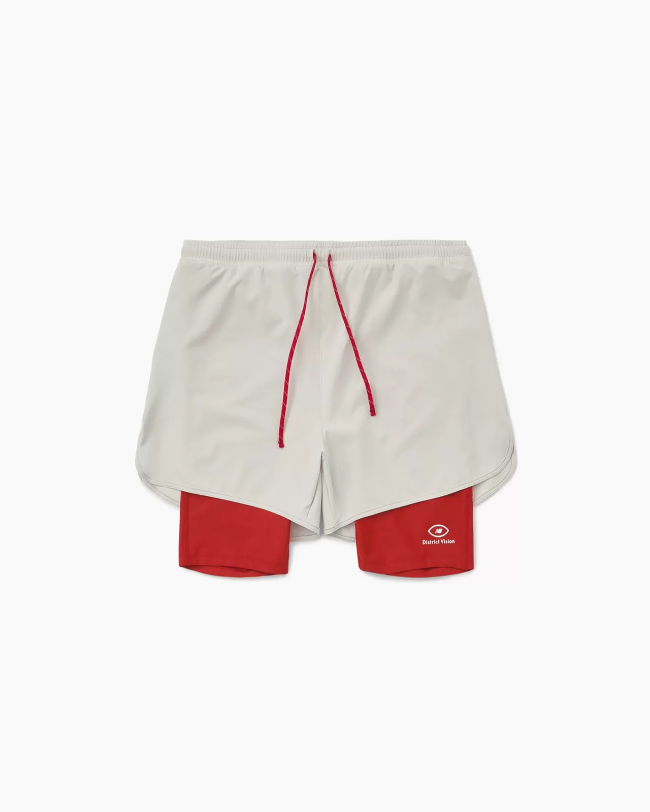 DV   NB Ripstop Layered Pocketed Trail Shorts Fog / Goji Red