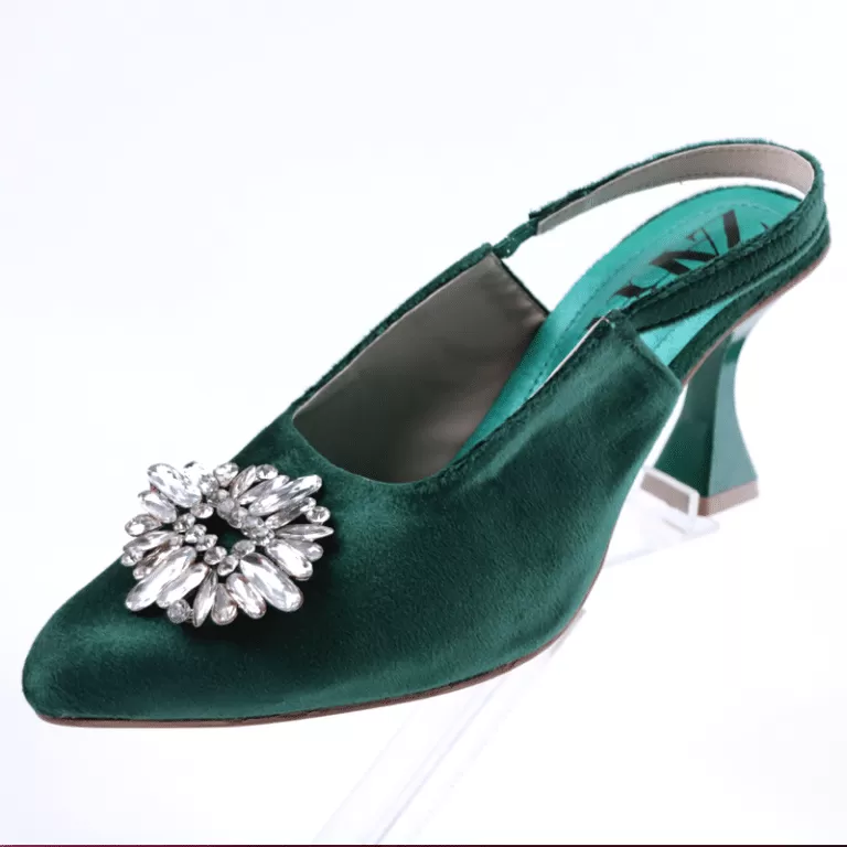 Embellished Heels Velvet Women’s Pump Shoes