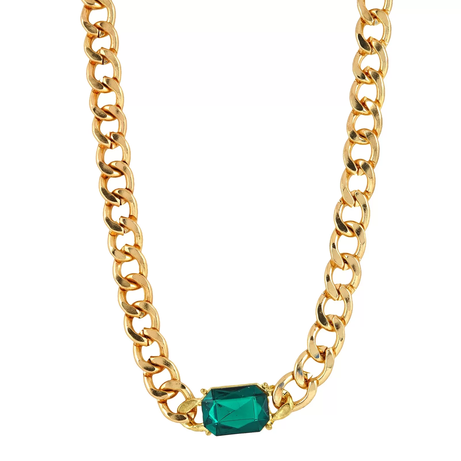 Emerald Green Studded Necklace