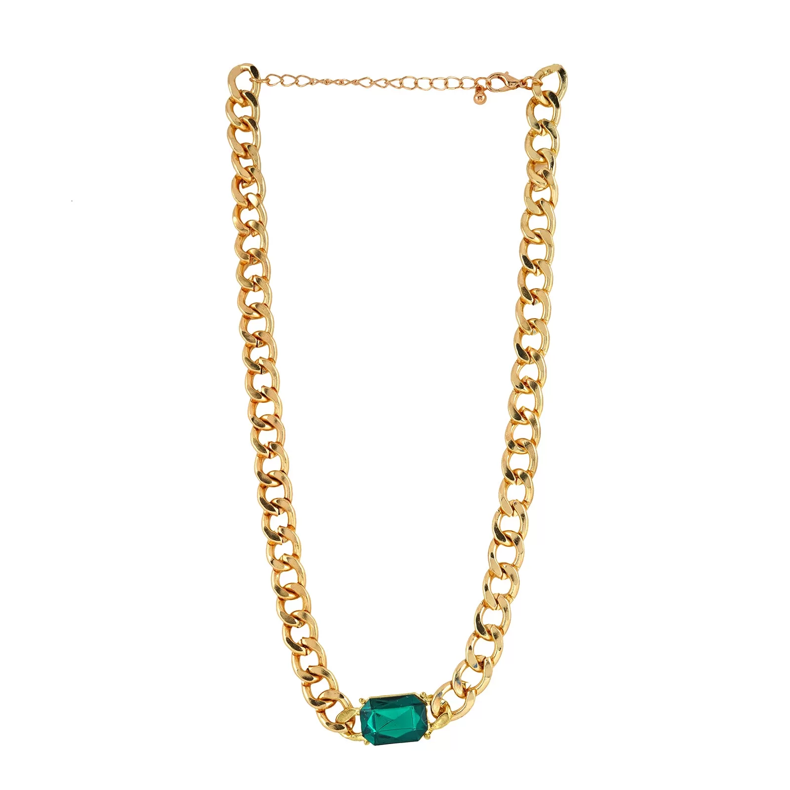 Emerald Green Studded Necklace