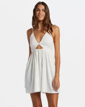 Evening Glow Strappy Mini Dress - Egret