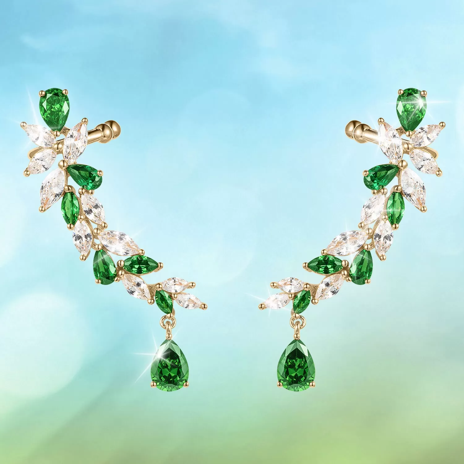 Evergreen Dream Climber Earrings