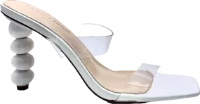 Fashion Nova White Clear Sculptural Heels UK 7 EU 40 👠