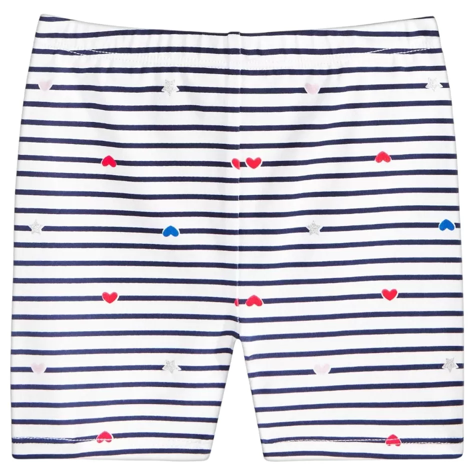 First Impressions Striped Bike Shorts